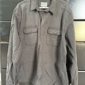 Lucky Brand Men’s Gray Long Sleeve Button-Up Shirt size XL